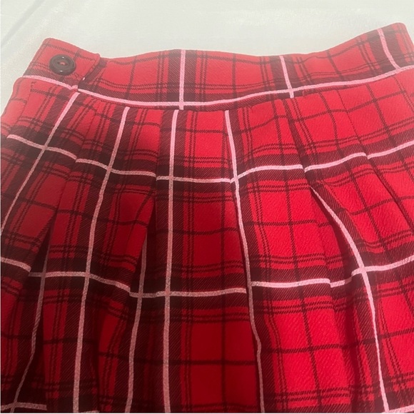 Prettylittlething Red Tartan Check Tennis Skirt - Picture 6 of 7